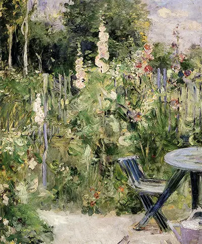 Roses Tremieres (Hollyhocks) Berthe Morisot